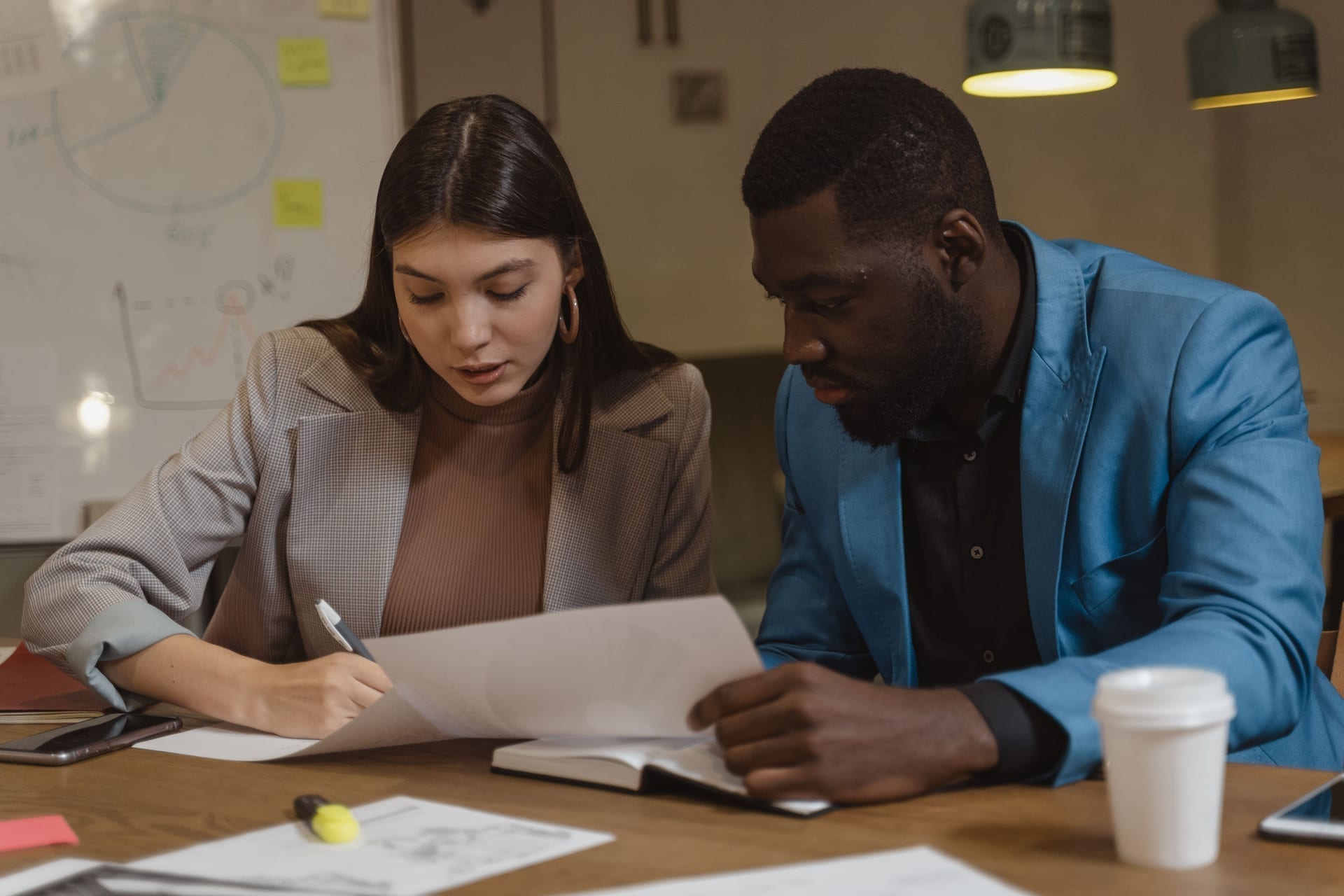Finance professionals at work